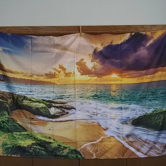 Other - Tapestry Wall Hanging Purple Clouds Over Water